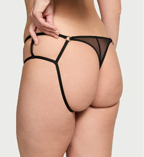 DUMMY - Panti de talle alto con tiras y herrajes L